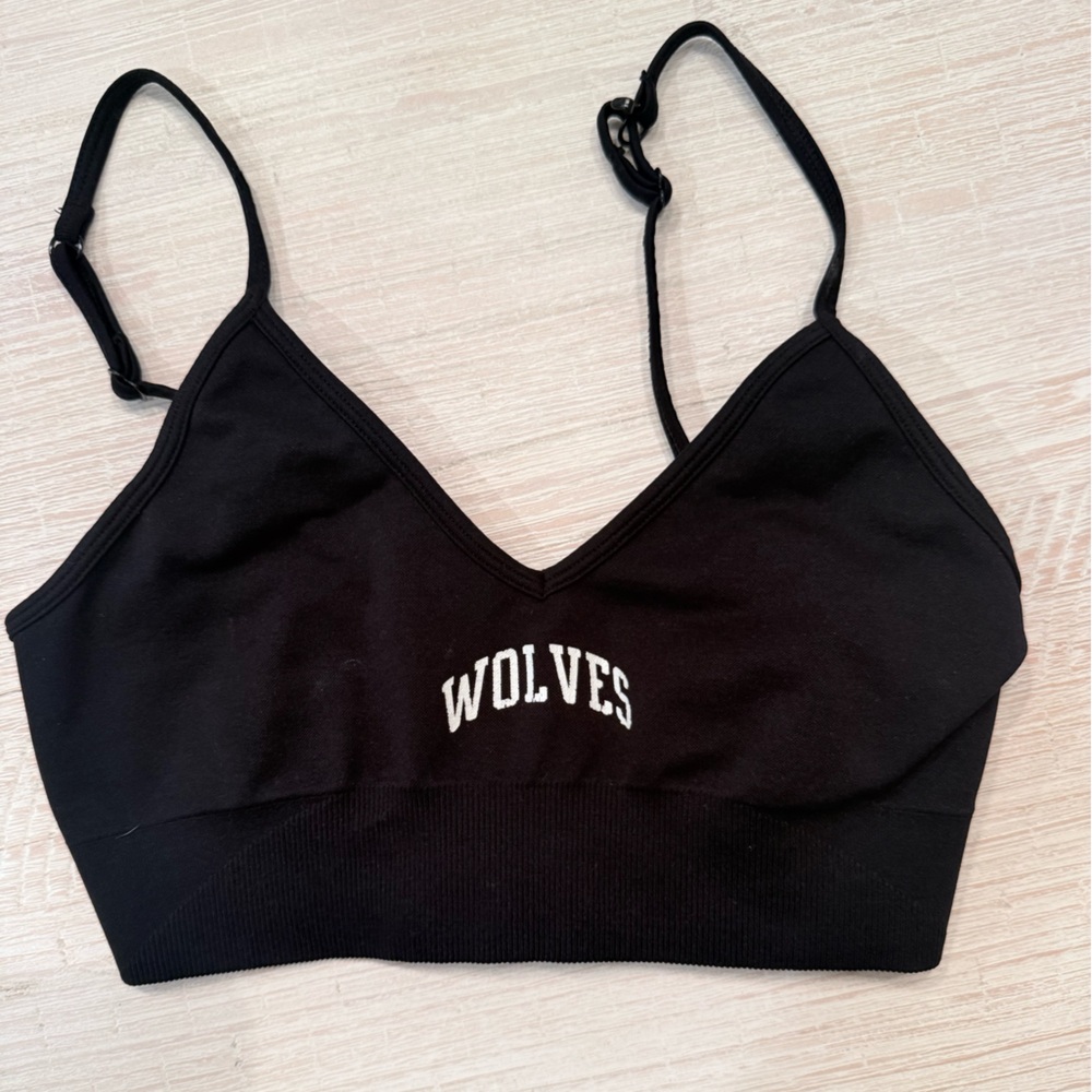 Wolves Black Bralette Top - Women's Intimates